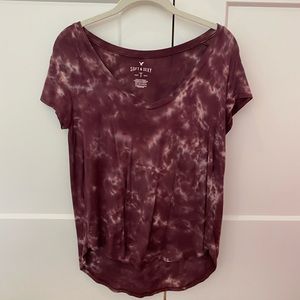 AMERICAN EAGLE SOFT&SEXY PURPLE TIEDYE TEE